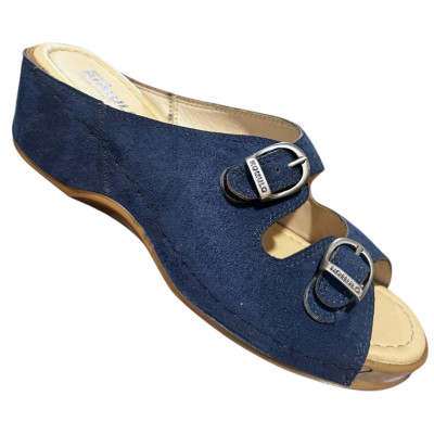 Romulo Sandalia Azul Mujer Talla 37 Ref 5942 